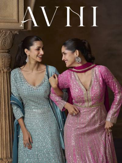 AVNI BY SAYURI DESIGNER GEORGETTE GOWN WHOLESALER IN INDIA